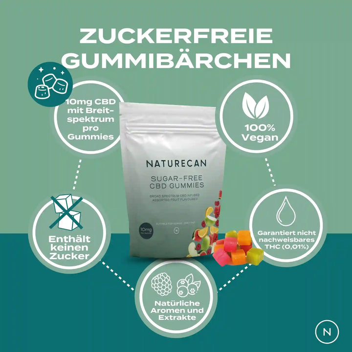 zuckerfreie CBD Gummibärchen Vorteile