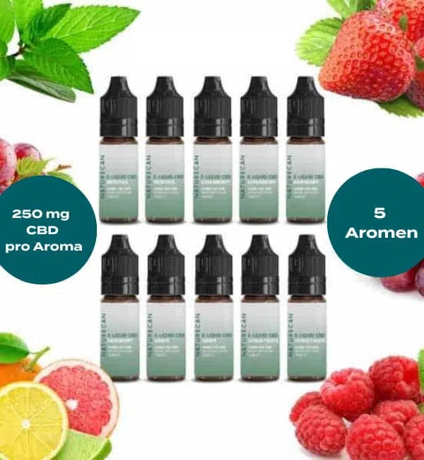 CBD E-Liquid - Packung mit 5 Aromen